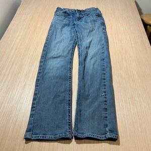Ariat M7 Slim Fit Straight Leg Jeans 28x34 Medium Wash Distressed Blue Denim